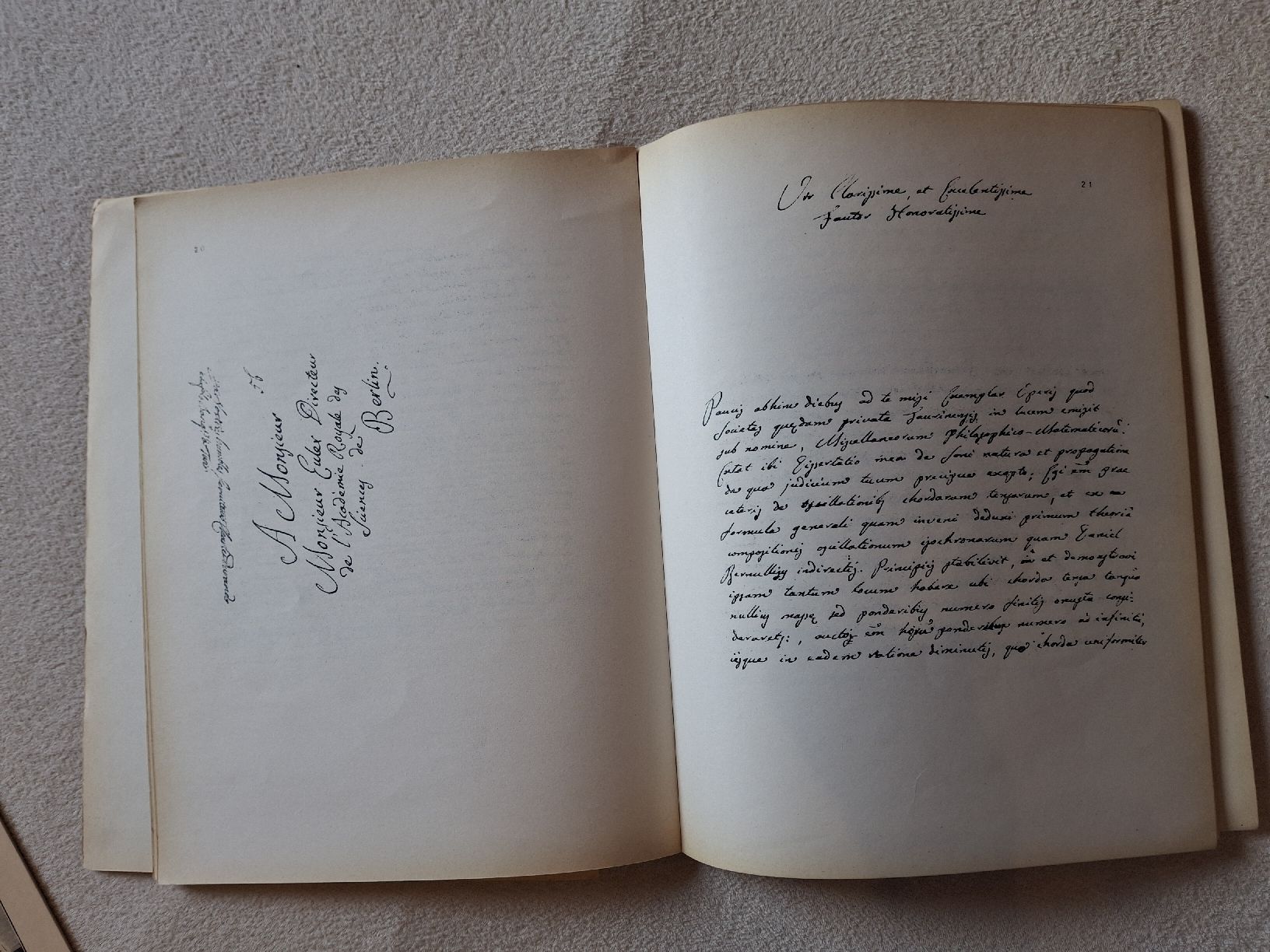 Livres: Lettres inédites Lagrange à Euler, histoire des sciences – D'occasion à Villiers par san_jn5w 3