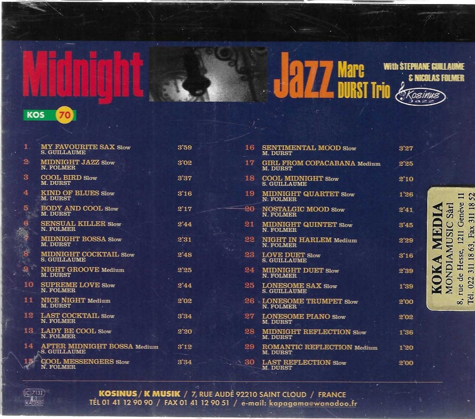 CD: Marc Durst Trio - Midnight Jazz – Usato da Savagnier venduto da Ne2065 1