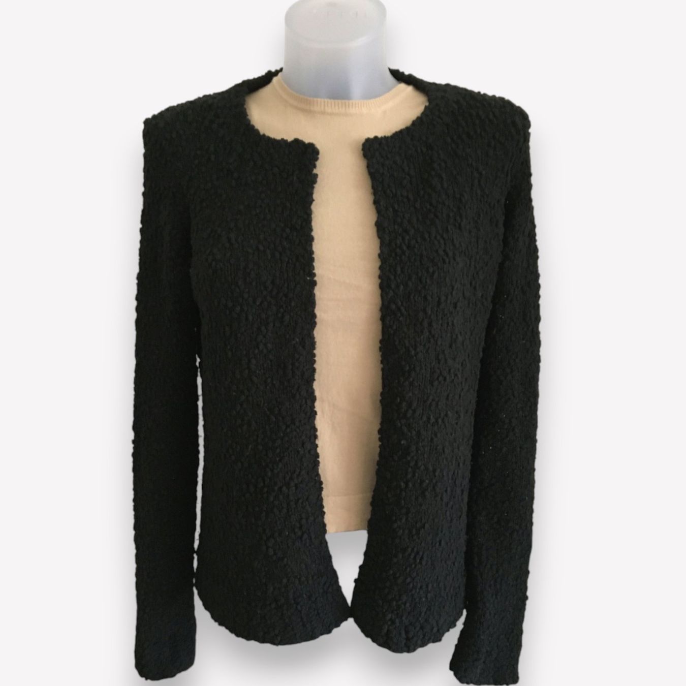 Vero Moda Giacche: Schwarze Bouclé-Jacke – Usato da Basel venduto da Nofretete39