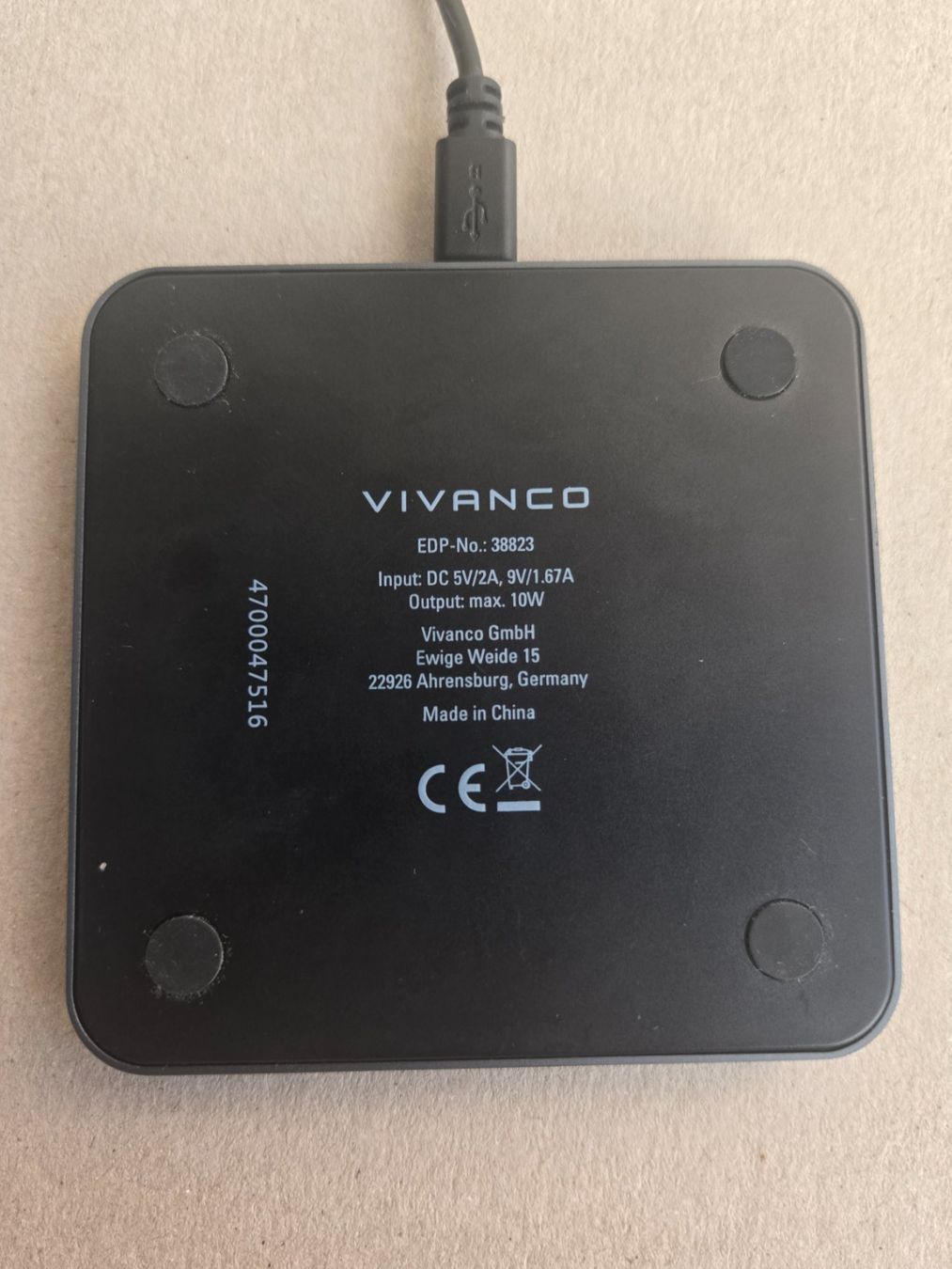 Ladegeräte: Qi Wireless Charger 10W Vivanco Ladestation Smartphone – Gebraucht aus Hunzenschwil von Fluz 2
