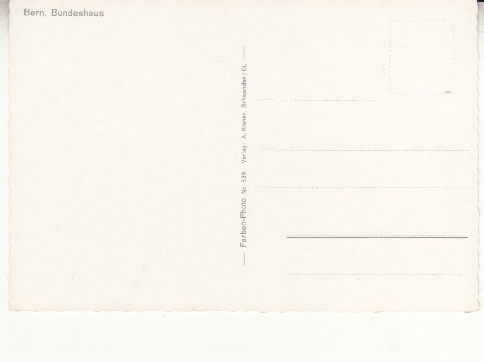 Ansichtskarten: Bern Bundeshaus ca. 1960 – Gebraucht aus Bürglen TG von StampGraf 1