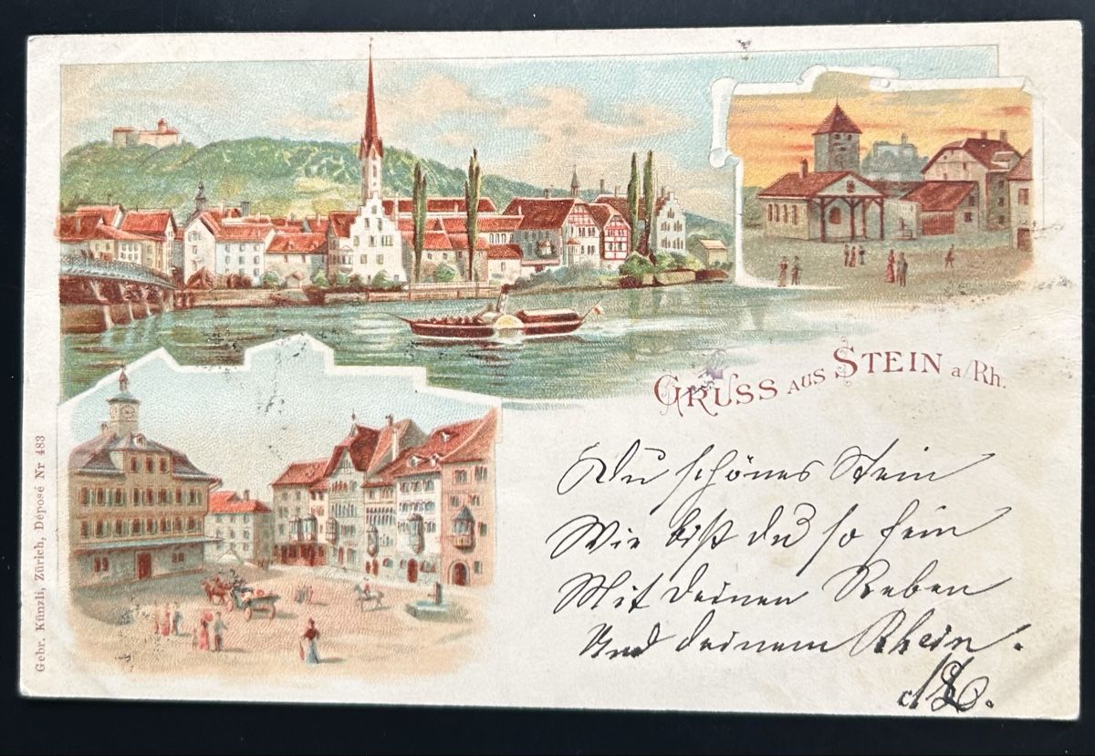 Cartoline postali: Gruss aus Stein am Rhein Litho  – Usato da Horw venduto da Tellbub