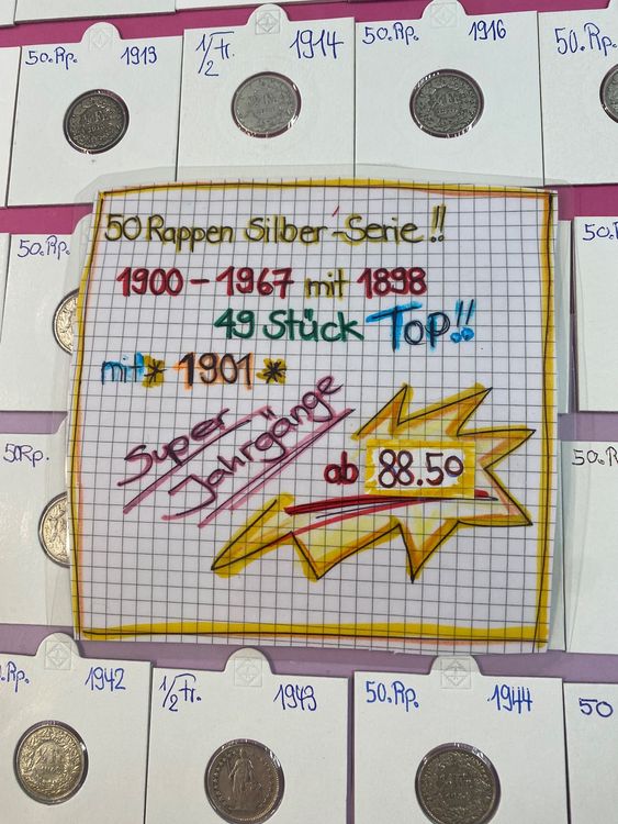 50 Rp. Serie ab 1800/ 49Stück 1900-1967 mit 1898 Top!!! (Gebraucht) in ...