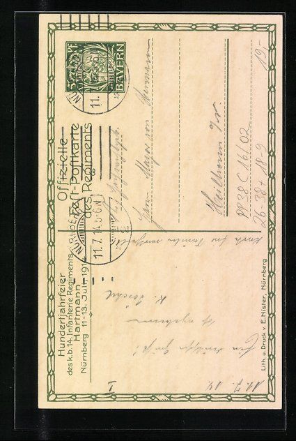 Cancelleria postale: Anton Hoffmann - München Ganzsache Baye – Usato da Berlin venduto da bartko-reher 1