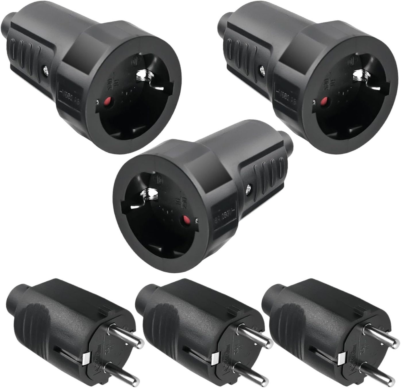 Spine: 3 Paar Schuko Stecker Kupplung, 250V 16A IP44 – Nuovo e nell'imballaggio originale da Knutwil venduto da NiMa1993