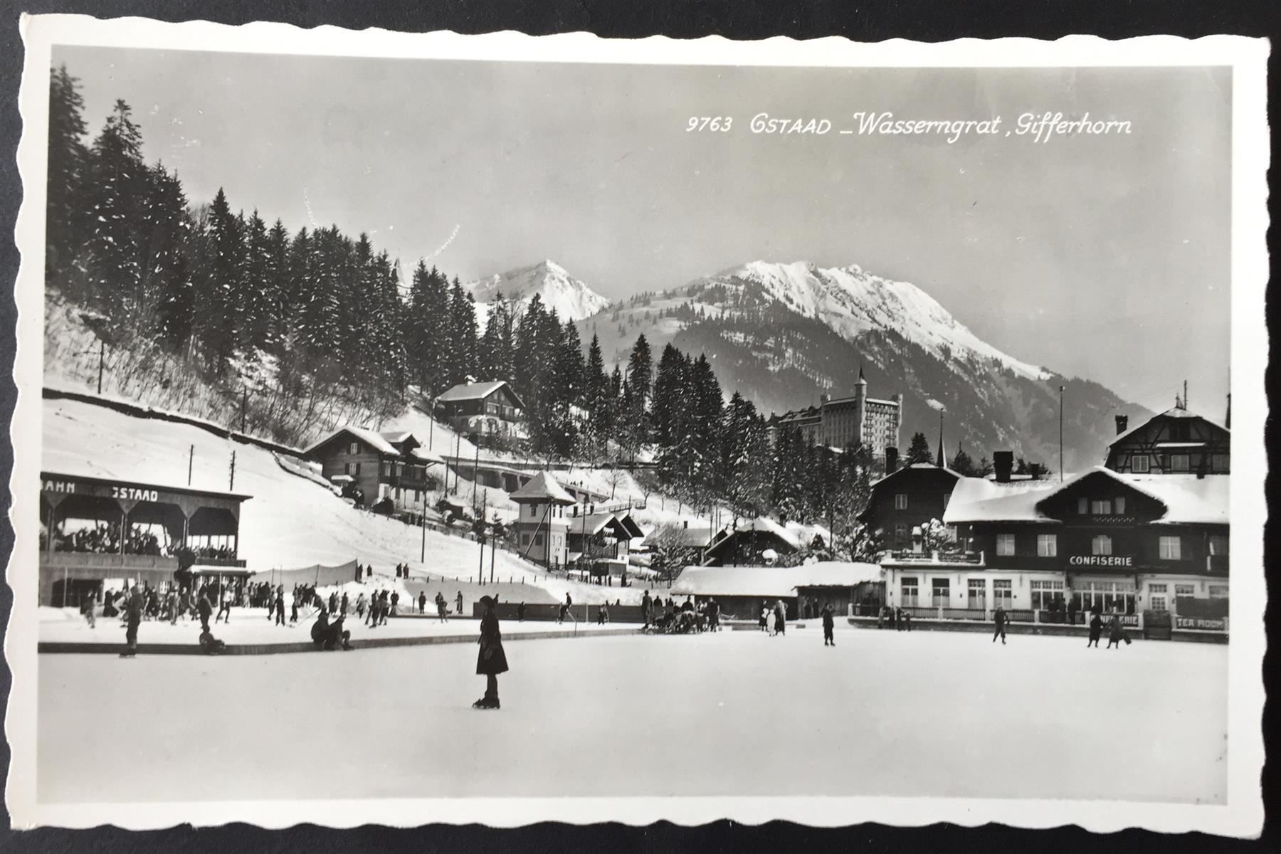 Cartes postales: GSTAAD Eisbahn - Confiserie Tea Room – Neuf (Voir description) à Jona par philajona