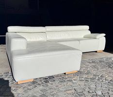 Eckpolstergruppe Leder Ecru