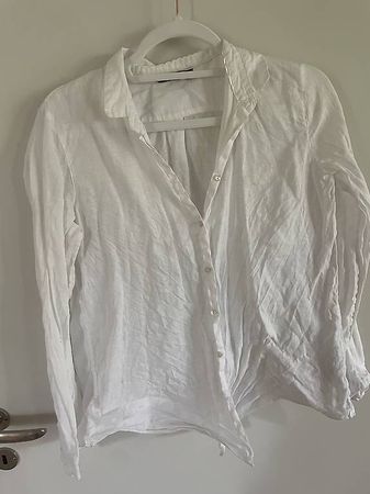 Weisse Leinenbluse, 100% Leinen, Gr. 36