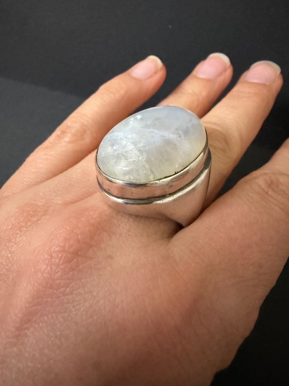 Anelli: Massiver Silber Ring mit Mondstein 925 – Usato da Spiegel b. Bern venduto da Rogger72 4