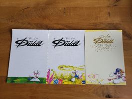 3er Set Diddl Blöcke A4 vintage Rarität Nr. 27, 44 und 84