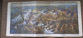 Landkarte antik Graubünden Oberland
