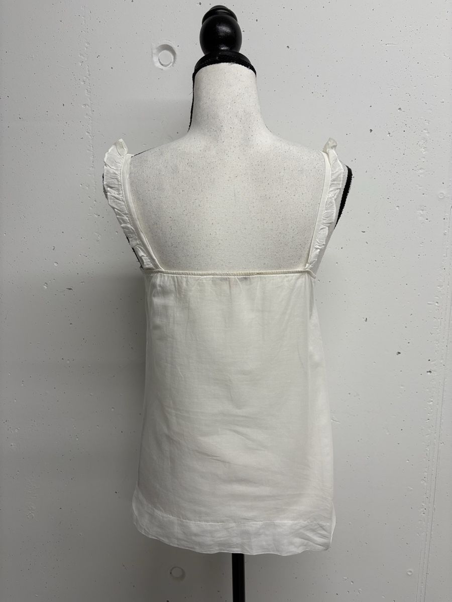 Sandro Top: Sandro Top Gr. 36 Weiss Boho Bluse ärmellos Baumwolle – Nuovo (secondo la descrizione) da Regensdorf venduto da secondchancefashion 3