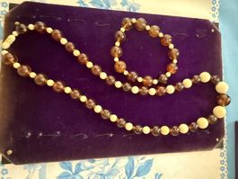 collier et bracelet Ambre et I