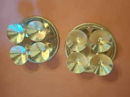 8 versilberte SPRING Metallbecher poliert Zustand gut