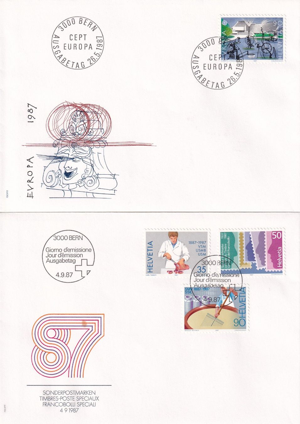 Tutti i francobolli: Lot 8 Briefe FDC 1986 - 1987 – Usato da Rossa venduto da becky05 3