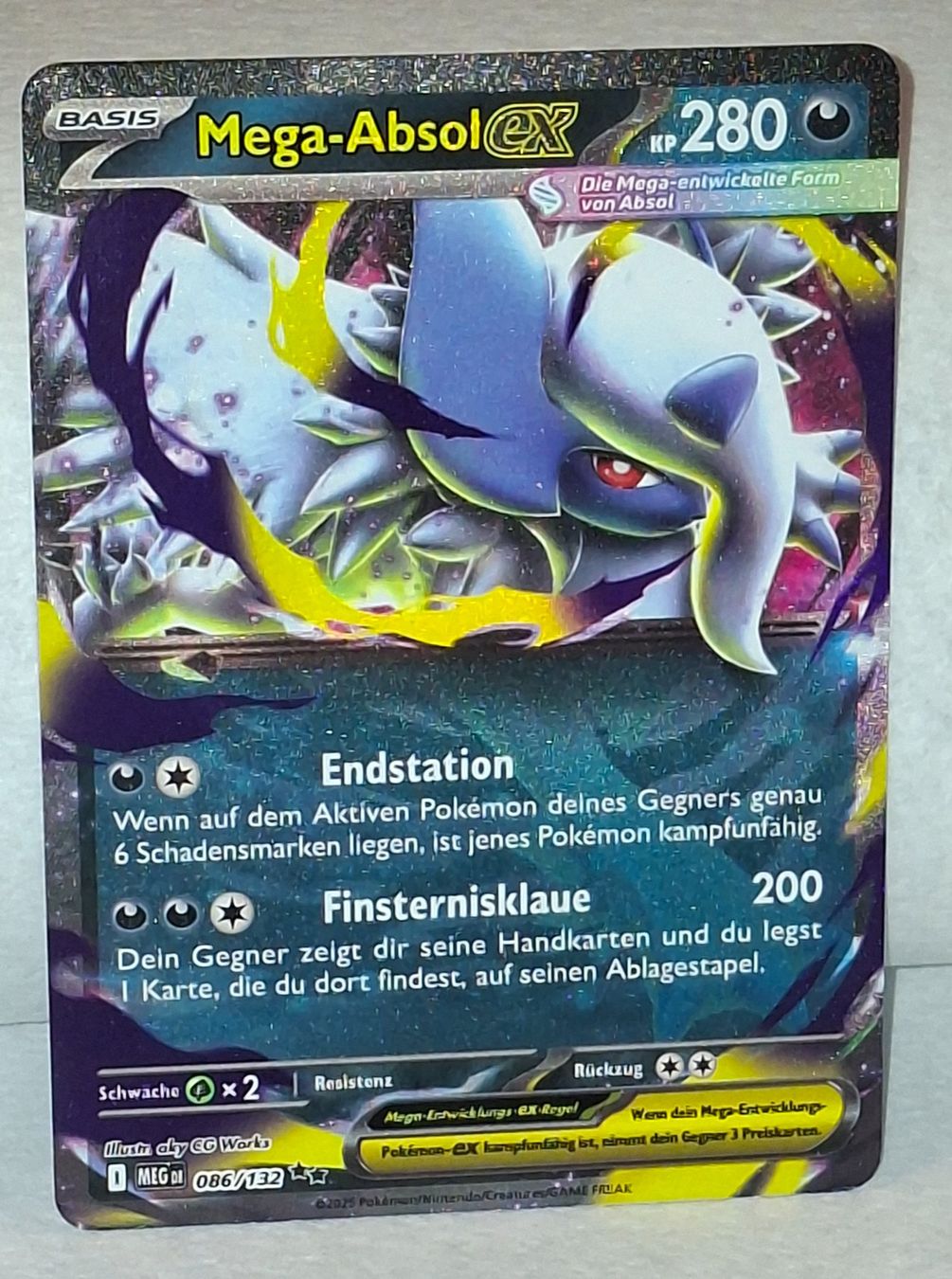 Mega-Absol ex Holo Karte 086/132 DE 2025 (Neu (gemäss Beschreibung)) in ...