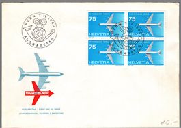 CH - FDC - Zst. Nr. 354 - Einzelmarke & 4er Block