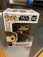 (4)Funko Pop Star Wars 482 Luke Skywalker with Grogu Neu