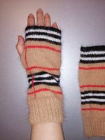 Fingerlose Handschuhe Handgestrickt Hand Made