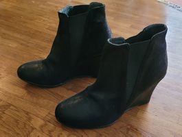 Jonak Paris Keilabsatz Stiefeletten, Schwarz, Gr. 37