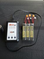 B3 Pro Compact Charger mit 3 Tattu LiPo Akkus 550mAh