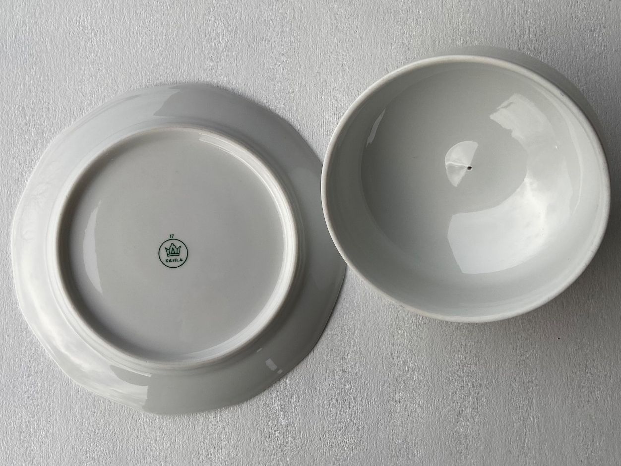 Kahla Piatti: Camembert - Glocke, Rosenmuster, Kahla – Nuovo (secondo la descrizione) da Lenzburg venduto da han_bx8b 3