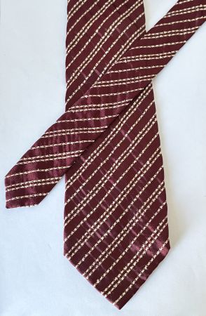 Vintage BALLY Seidenkrawatte, dunkles Weinrot