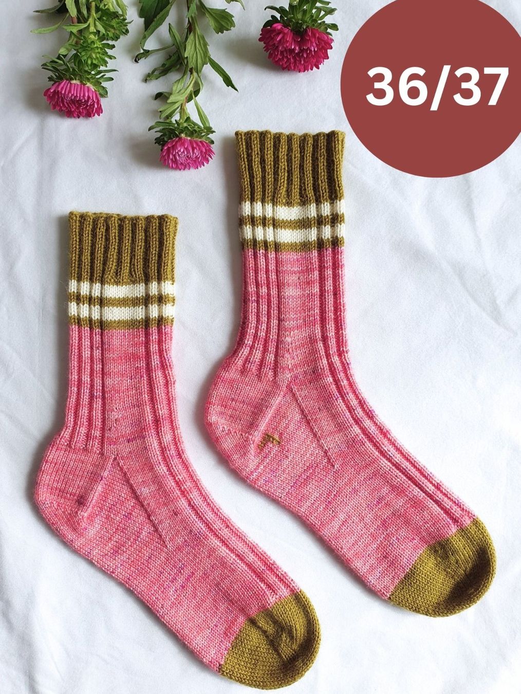 Socken: Handgestrickte Socken, Gr. 36/37, Wollsocken, Geschenk – Neu und originalverpackt aus Neunkirch von Sandramay