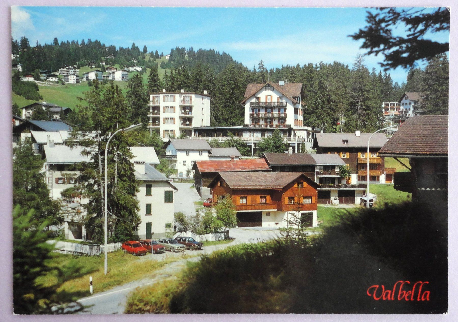 Ansichtskarten: Valbella, 1500 m ü.M. – Gebraucht aus Fétigny von Billy2miny