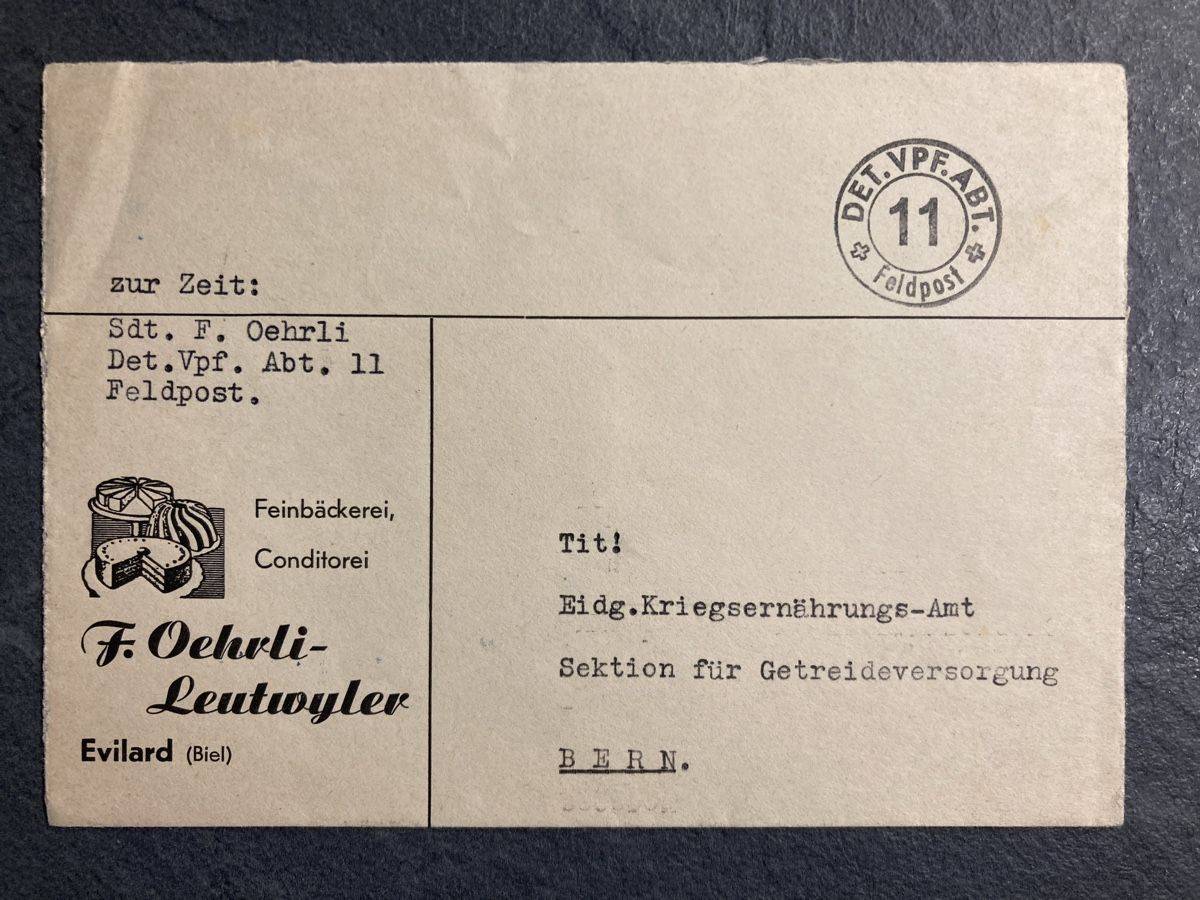 Tutti i francobolli: 25)Maximum Brief,2.Weltkrieg:Det.VPF.ABT.11! – Usato da Ascona venduto da ruru4150