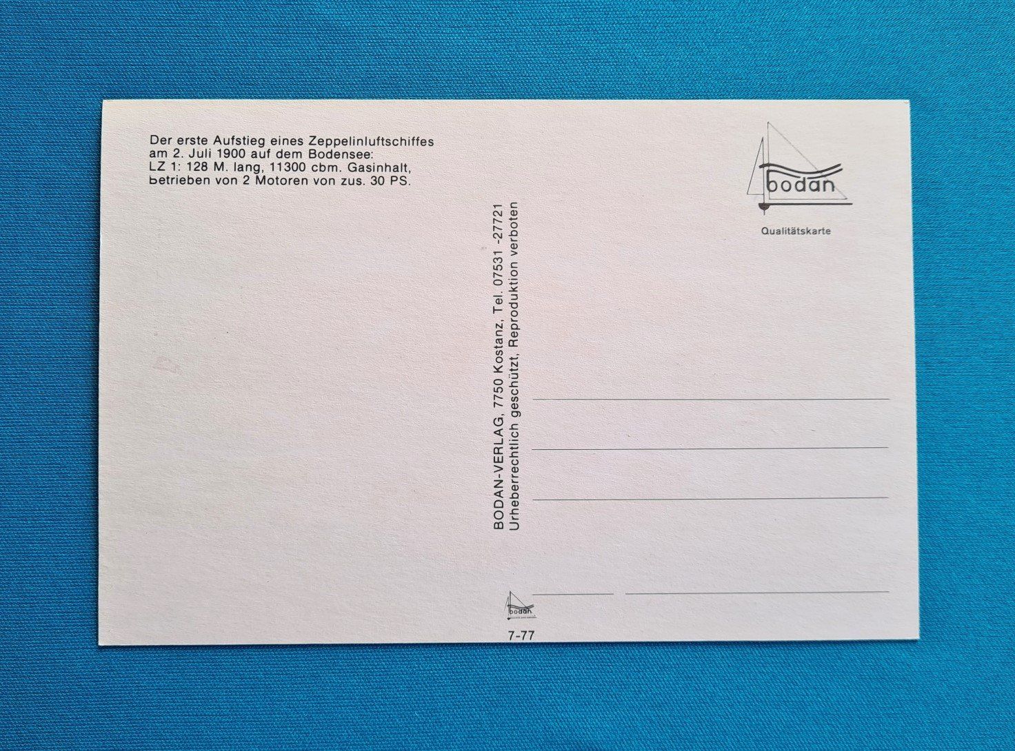Cartoline postali: Ansichtskarte Zeppelin Juli 1900 – Nuovo (secondo la descrizione) da Saland venduto da V-Tour 1