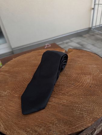 Hugo Boss Krawatte schwarz Hand Made in Italy Tailored