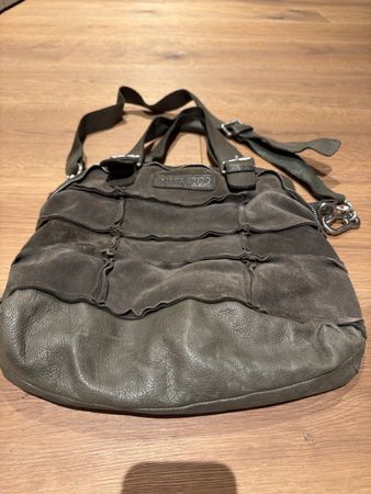 Handbag olive green shoulder bag used condition