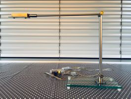 Schreibtischlampe Metall Glas verstellbar mit Kabel