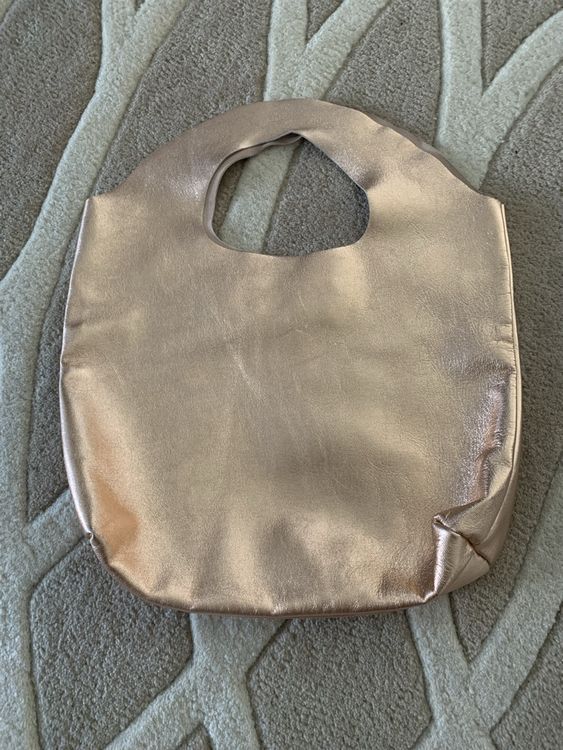 Sac à Main En Cuir Neuf Avec étiquettes - Marron, Fermeture éclair, Taille Moyenne