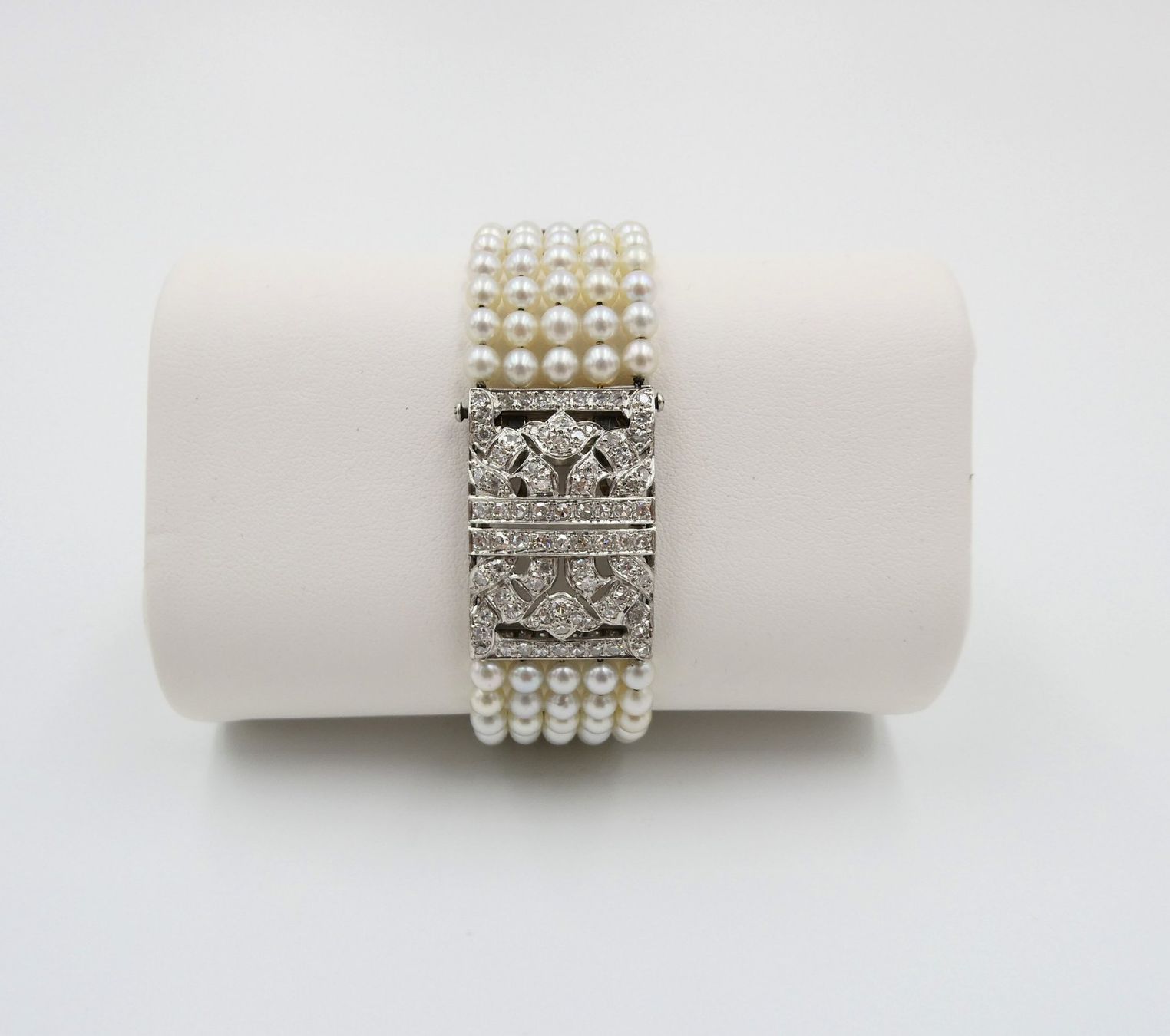 Bracciali & Braccialetti: ART DECO PERLENBRACELET MIT DIAMANTEN – Usato da Luzern venduto da EdiGem