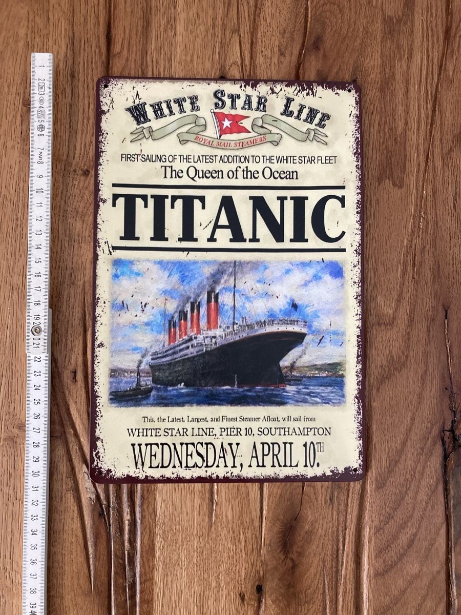 Ecriteaux: Titanic - schönes Blechschild - neu!!! – Neuf avec emballage d'origine à Bremgarten AG par Eurotiz 2