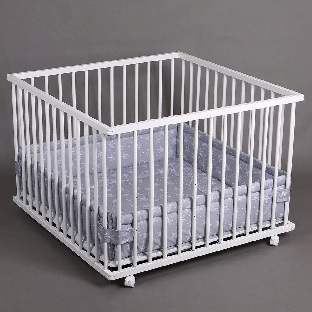 Box & Barriere di sicurezza: Babylaufstall 100x100cm WEISS-GRAU – Nuovo e nell'imballaggio originale da Bottighofen venduto da zaap 2
