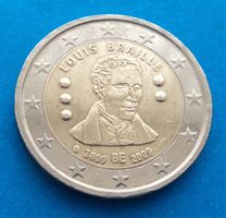 Belgien: 2 Euro 200. Geburtstag von Louis Braille 2009, SS