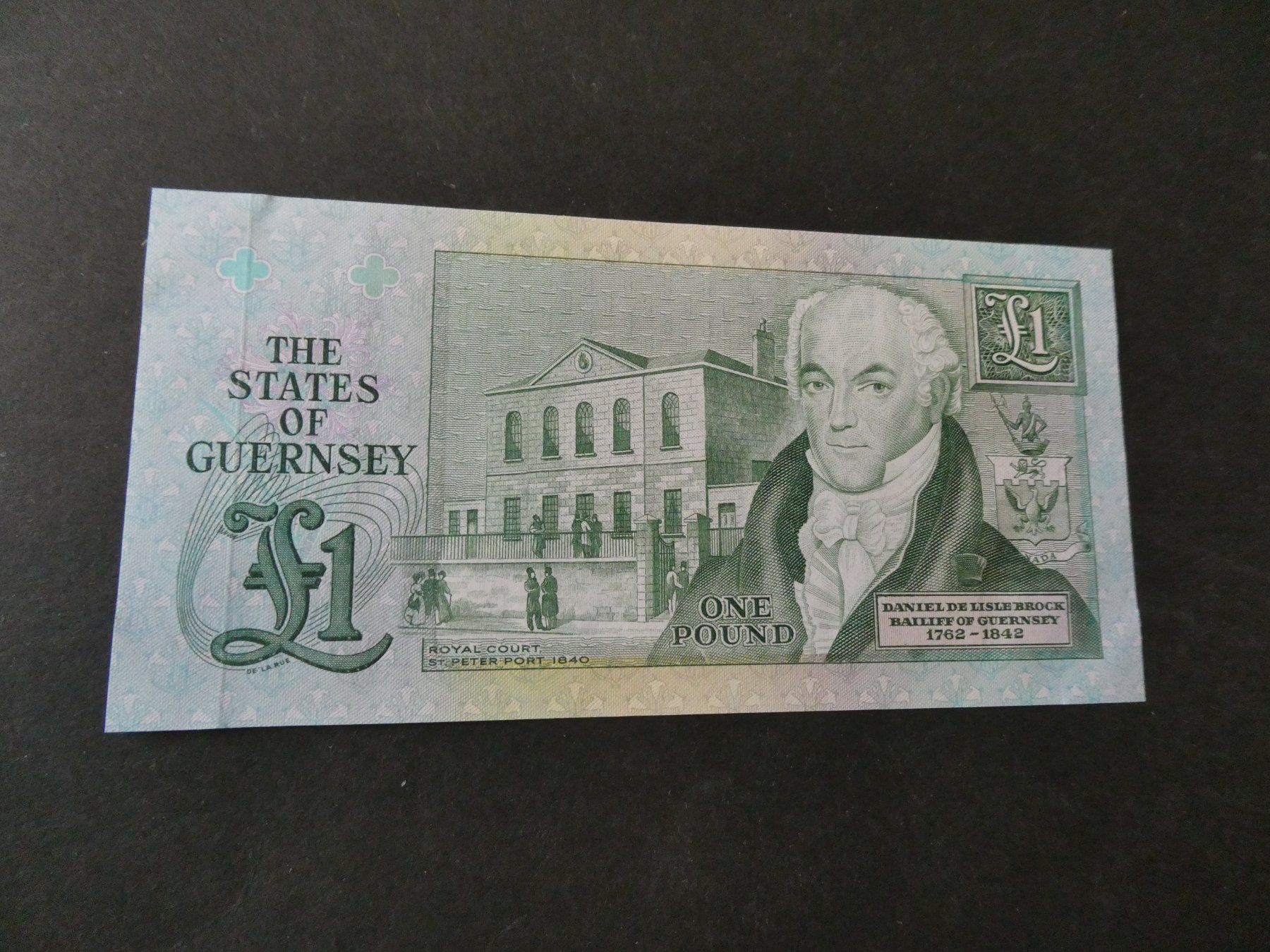 Banconote: Guernsey,  1 Pound    ungefaltet – Usato da Hinterforst venduto da Rohusri