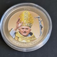 Medaille Neusilber von Papst B. XVI 2007