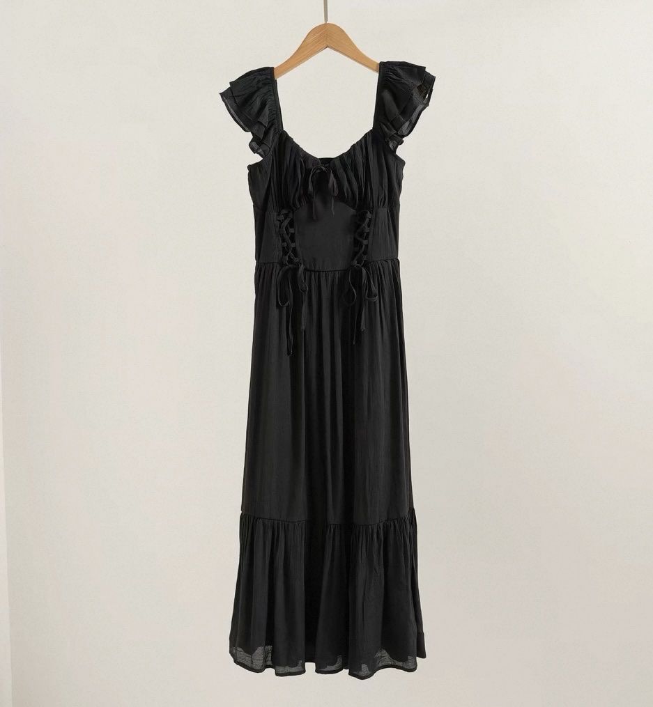 Vestiti: Kleid schwarz mit Schnürung S/M – Nuovo e nell'imballaggio originale da Veyras venduto da ValClasse 2