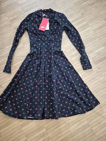 Blutsgeschwister Kleid Rosen, langarm, Gr. XS, OVP