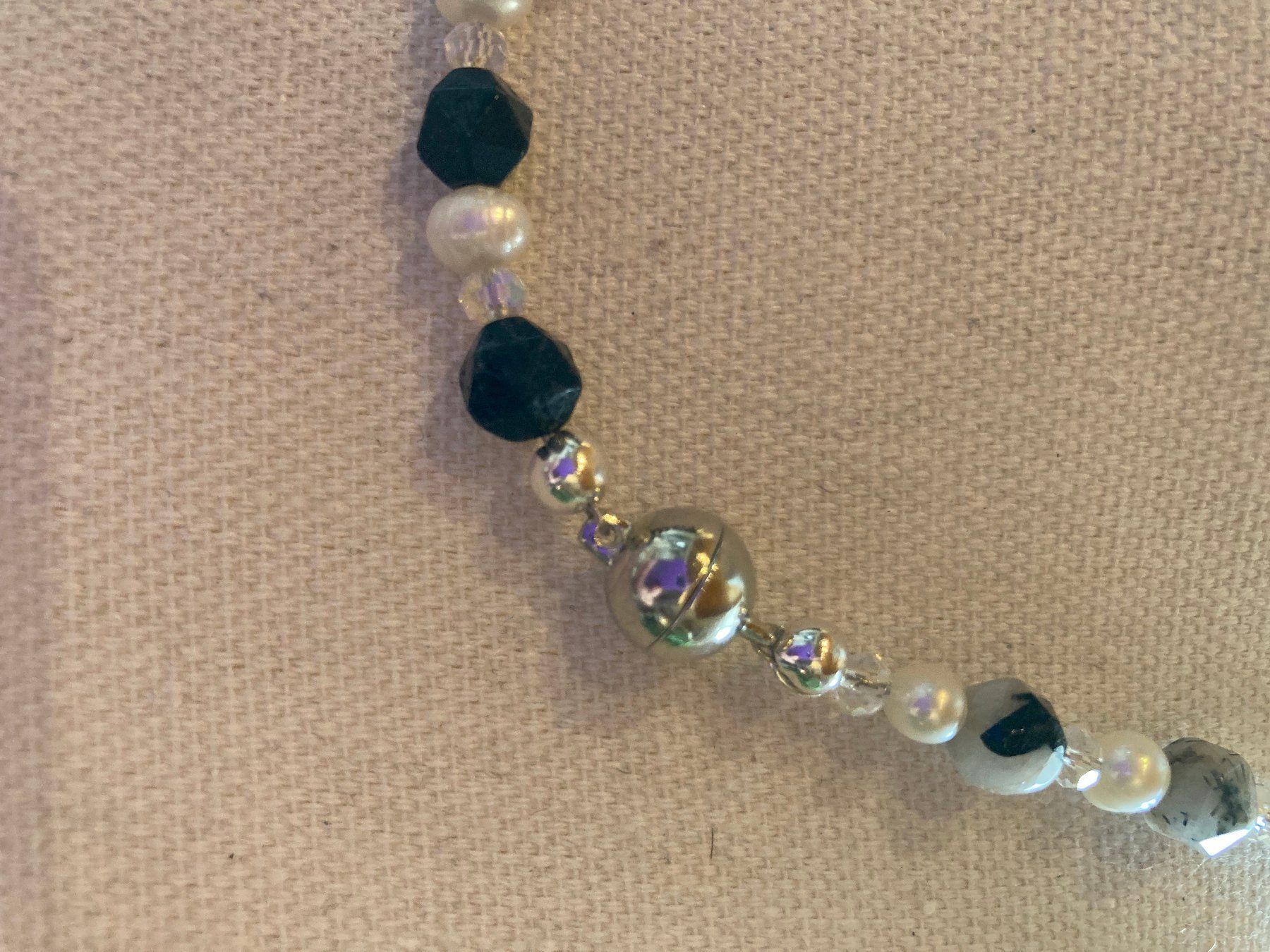 Ketten: HalsketteDendritencalcit/Perlen/Tschechischer-Kristall – Neu (gemäss Beschreibung) aus Biberist von tl-schmuck 4