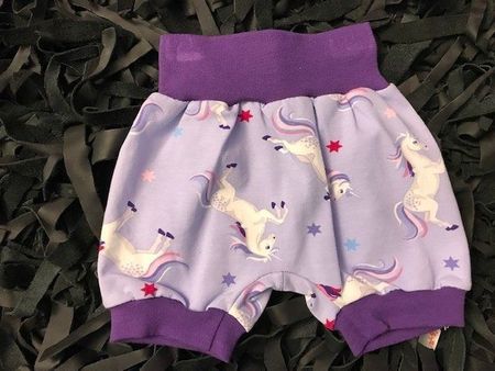 Kurze Pumphose Mitwachshose Einhorn Unicorn Gr. 68/74 NEU