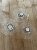 Teelichthalter Glas Sternenmotiv 3er Set guter Zustand