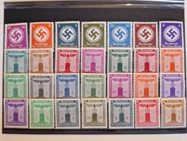 Deutsches Reich Briefmarken Dienst Hakenkreuz