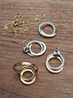 Schmuck Set 14K Gelb- und Weissgold (punziert 585) 8.55g