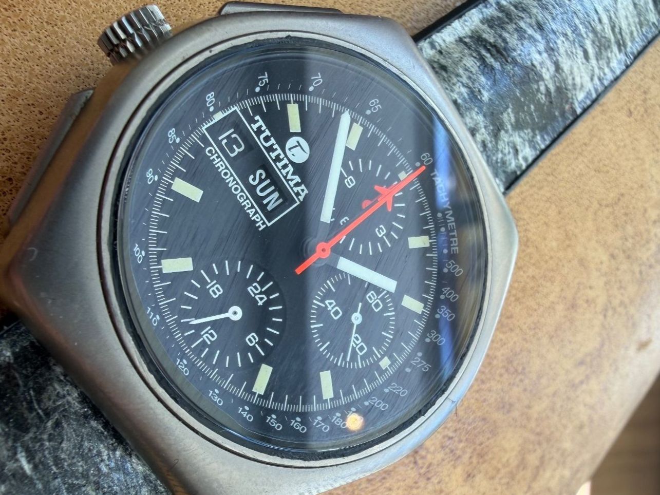 Orologi: Tutima Military Chronographe Titanium – Usato da La Chaux-de-Fonds venduto da JUVAL_Horlogerie 1