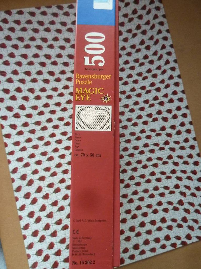 Ravensburger Puzzle: 500 T. Ravensburger Puzzle Magic eye Herz – Usato da Ueken venduto da dale02